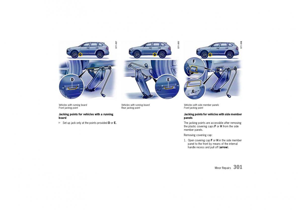 Porsche Cayenne I 1 owners manual / page 301