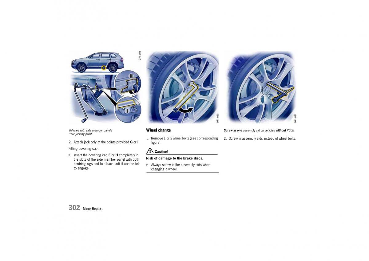 Porsche Cayenne I 1 owners manual / page 302