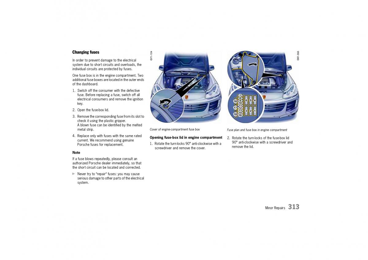 Porsche Cayenne I 1 owners manual / page 313