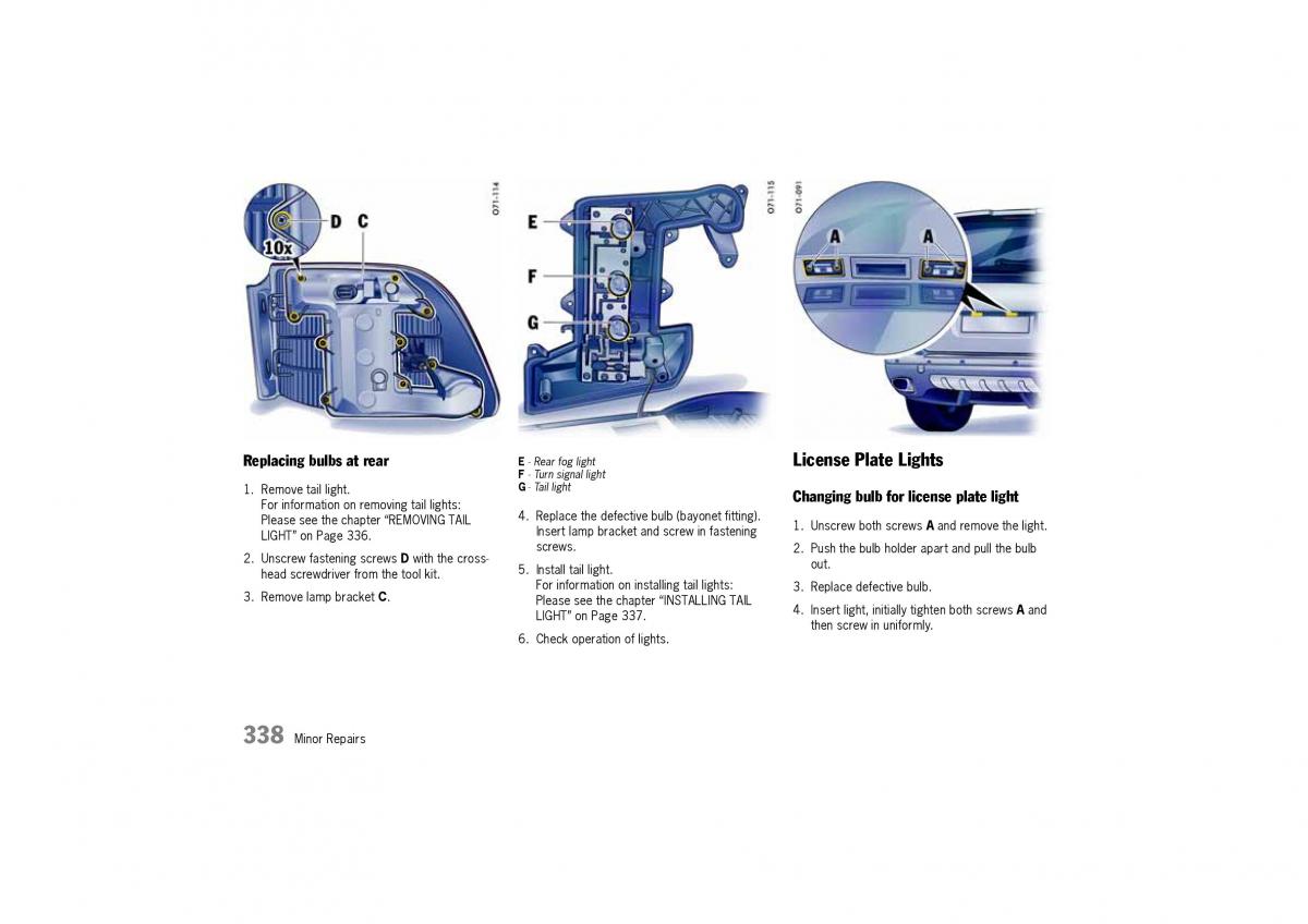 Porsche Cayenne I 1 owners manual / page 338