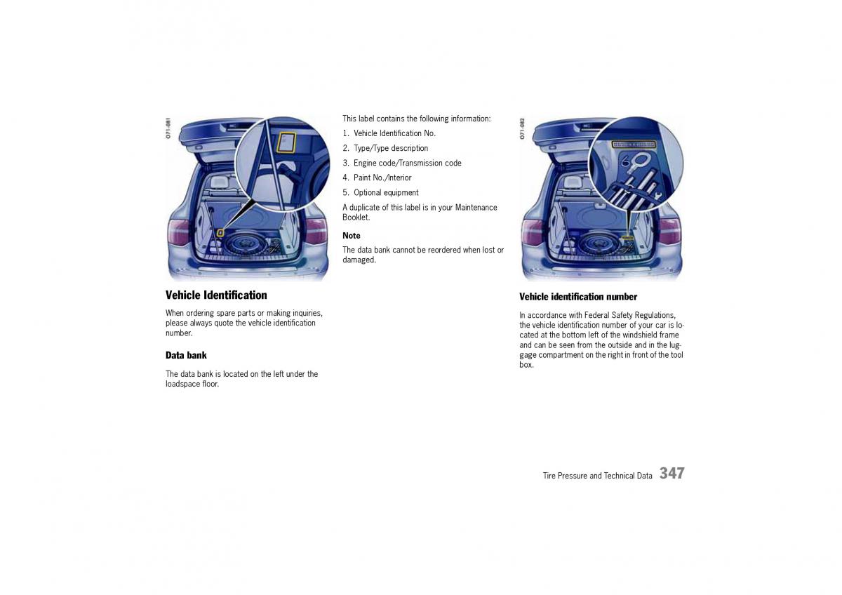 Porsche Cayenne I 1 owners manual / page 347