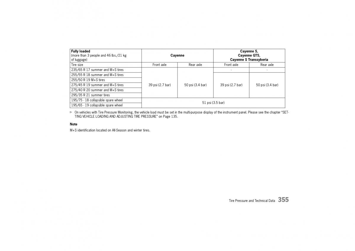 Porsche Cayenne I 1 owners manual / page 355