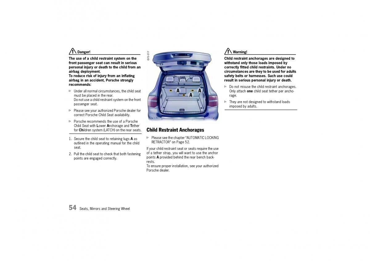 Porsche Cayenne I 1 owners manual / page 54