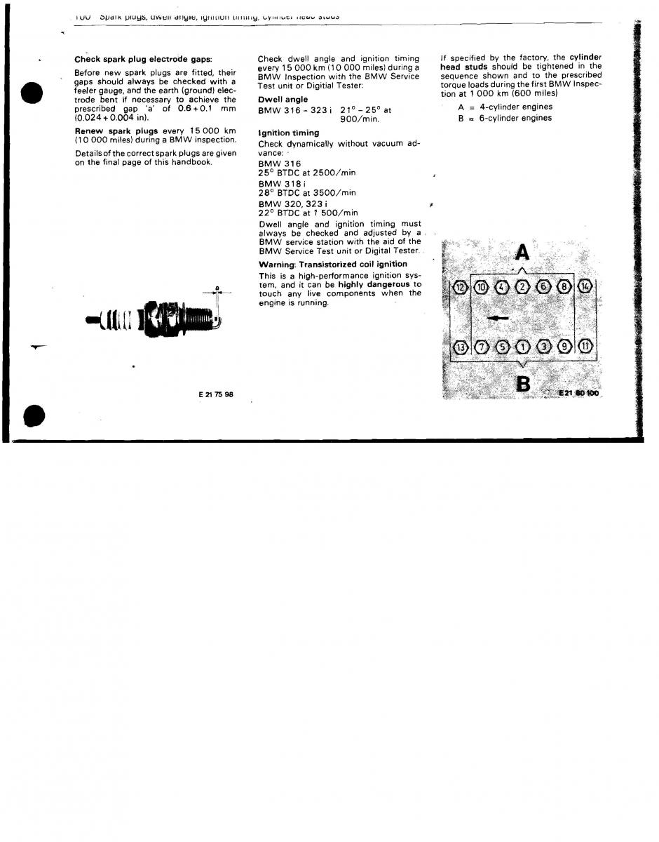 manual BMW 3 E21 BMW 3 E21 316 318i 320 323i owners manual / page 95