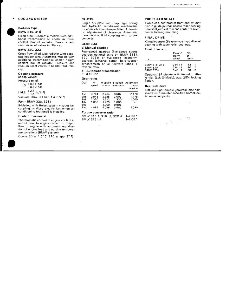 manual BMW 3 E21 BMW 3 E21 316 318i 320 323i owners manual / page 121