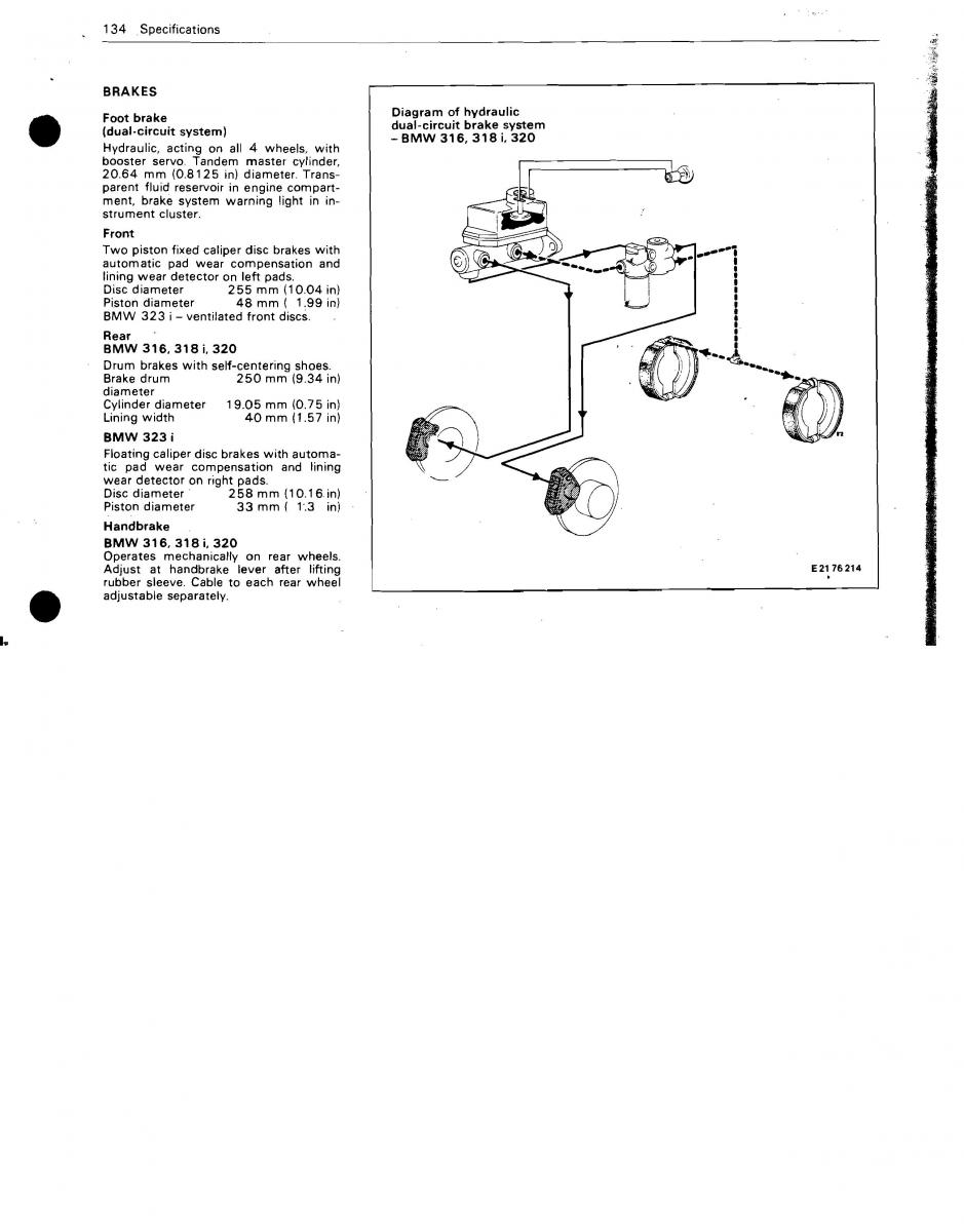 manual BMW 3 E21 BMW 3 E21 316 318i 320 323i owners manual / page 126