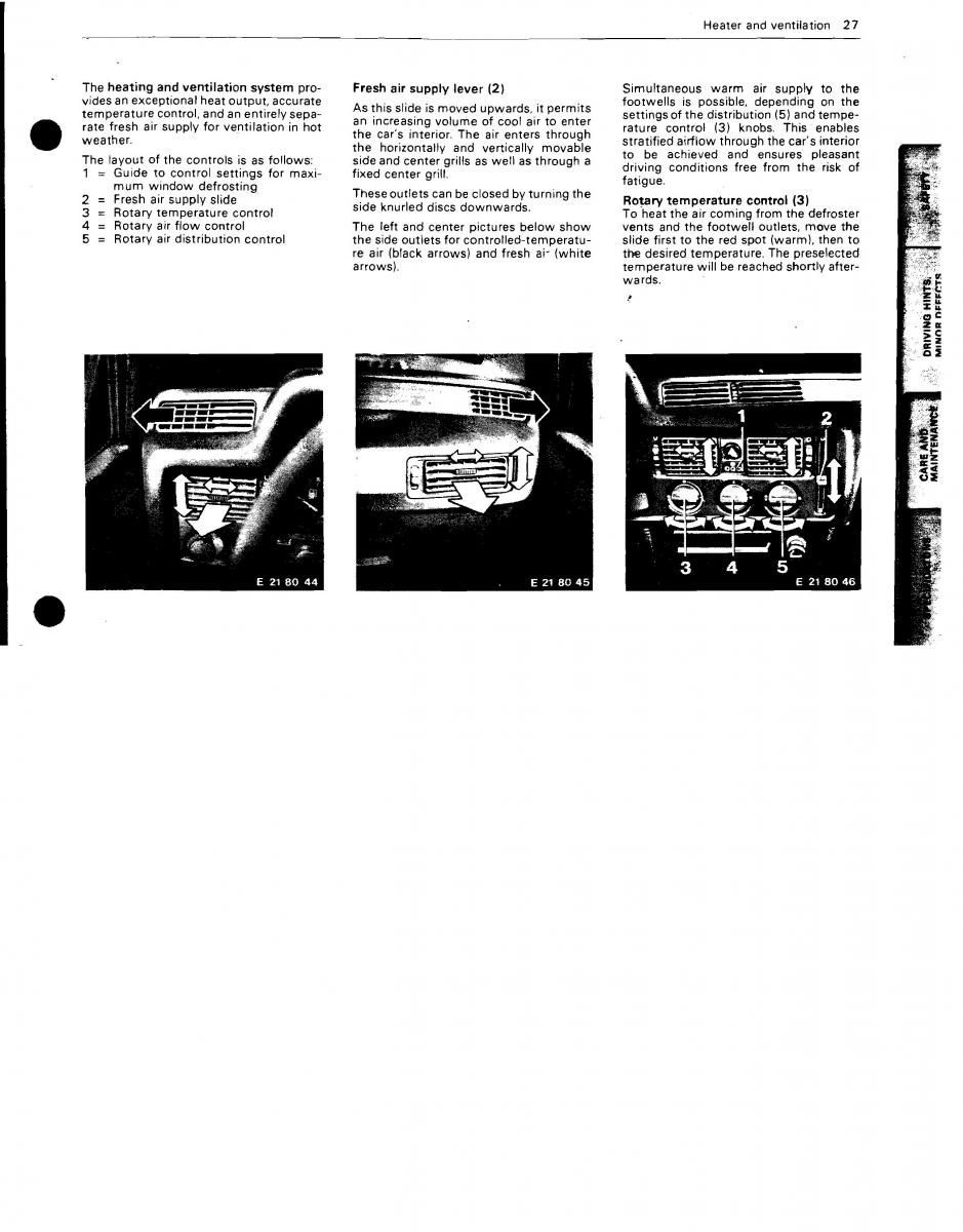 BMW 3 E21 316 318i 320 323i owners manual / page 26