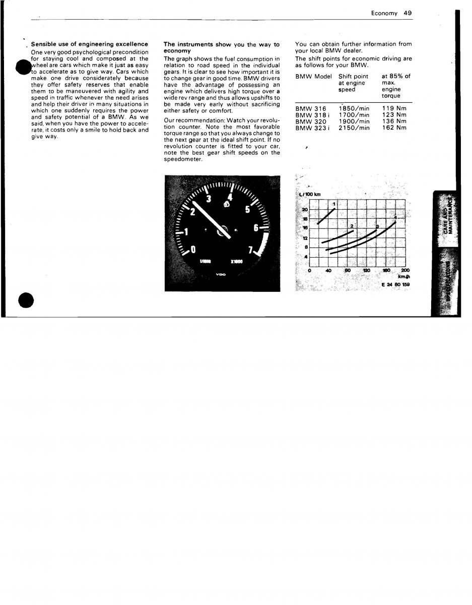 manual BMW 3 E21 BMW 3 E21 316 318i 320 323i owners manual / page 46