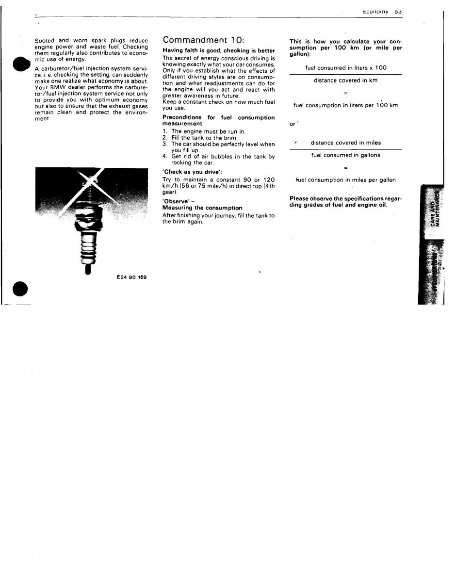 manual BMW 3 E21 BMW 3 E21 316 318i 320 323i owners manual / page 50