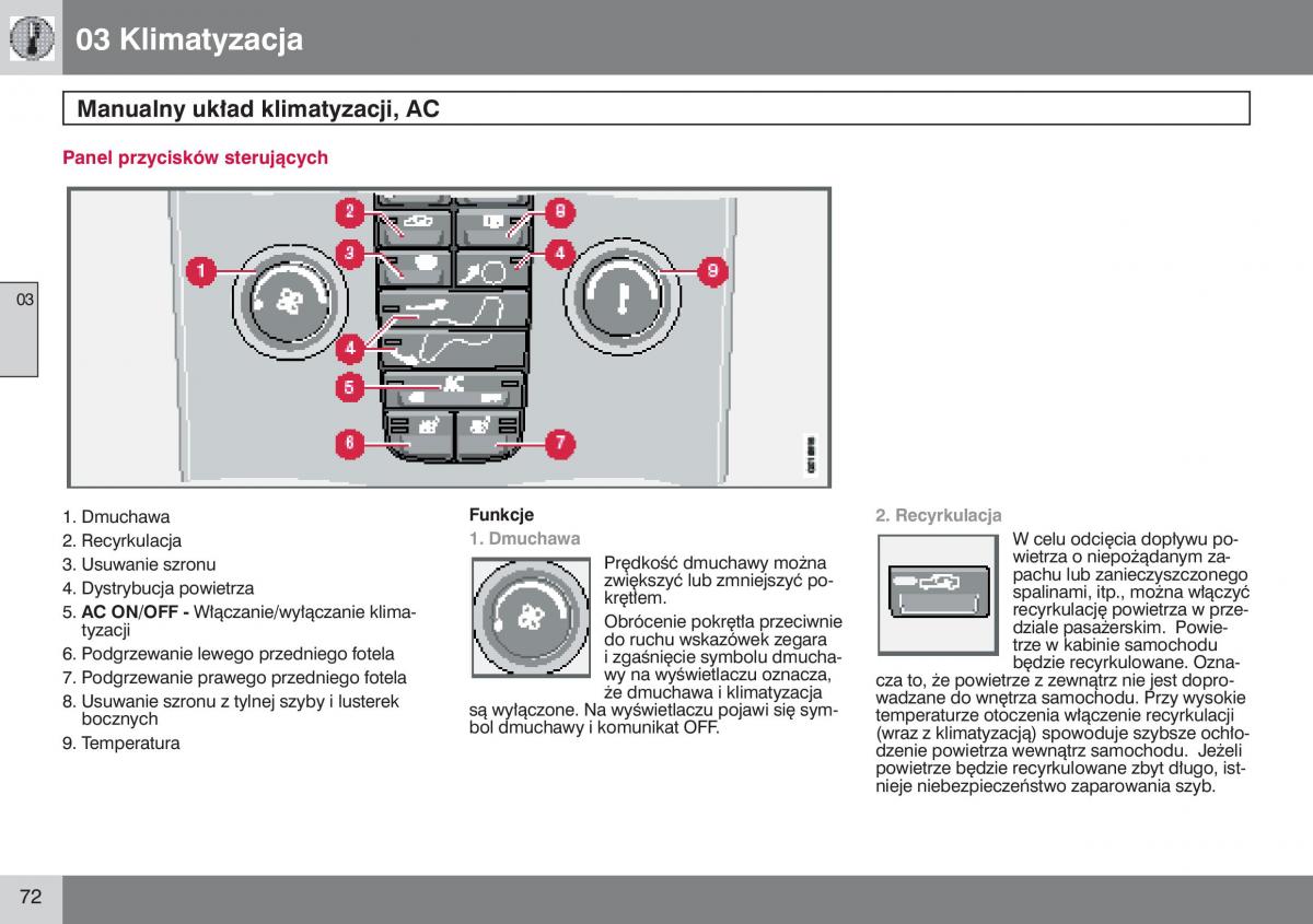 manual  Volvo S40 II instrukcja / page 73