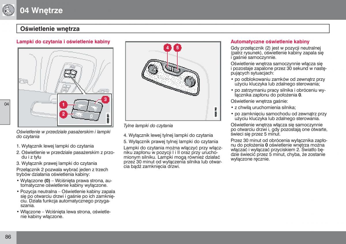 manual  Volvo S40 II instrukcja / page 87