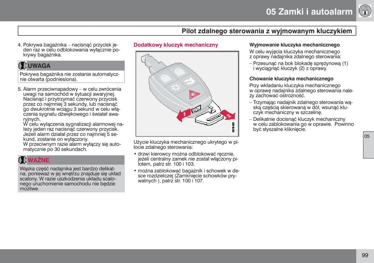 manual  Volvo S40 II instrukcja / page 100