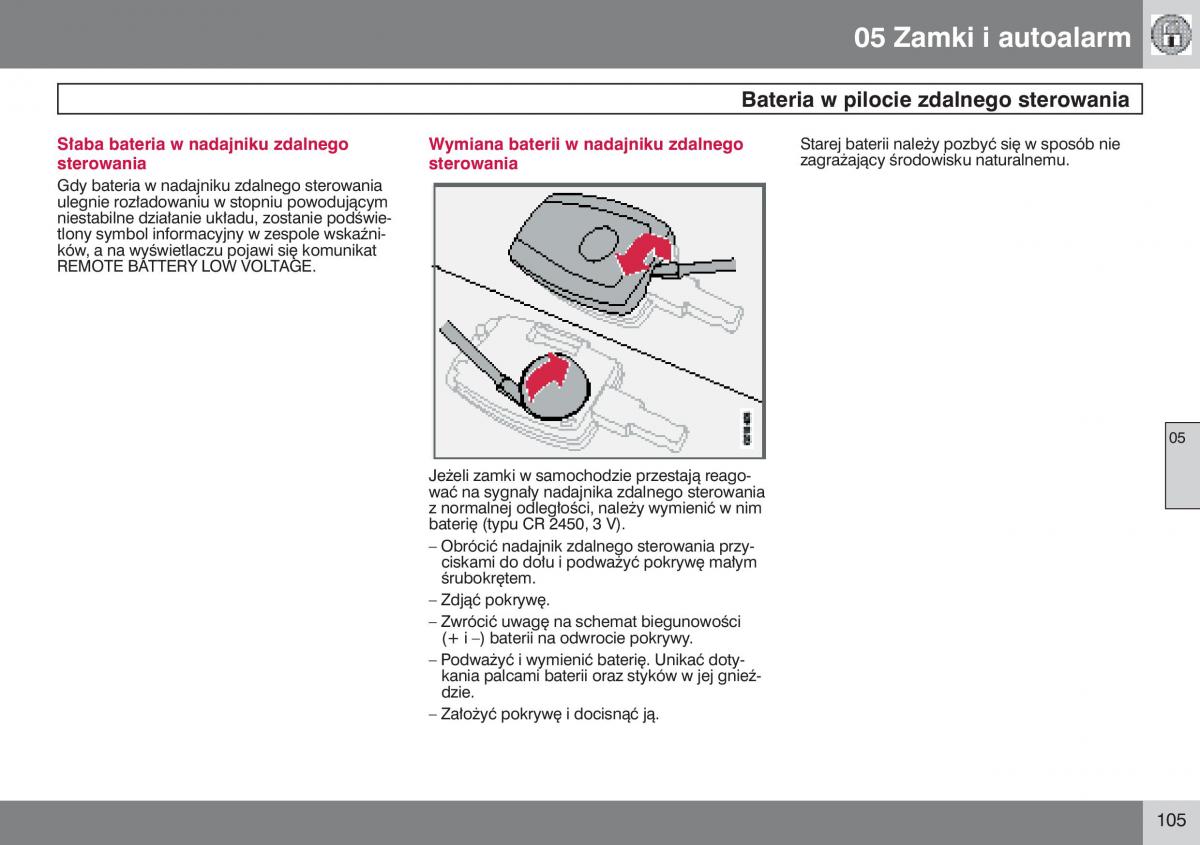 Volvo S40 II instrukcja obslugi / page 106