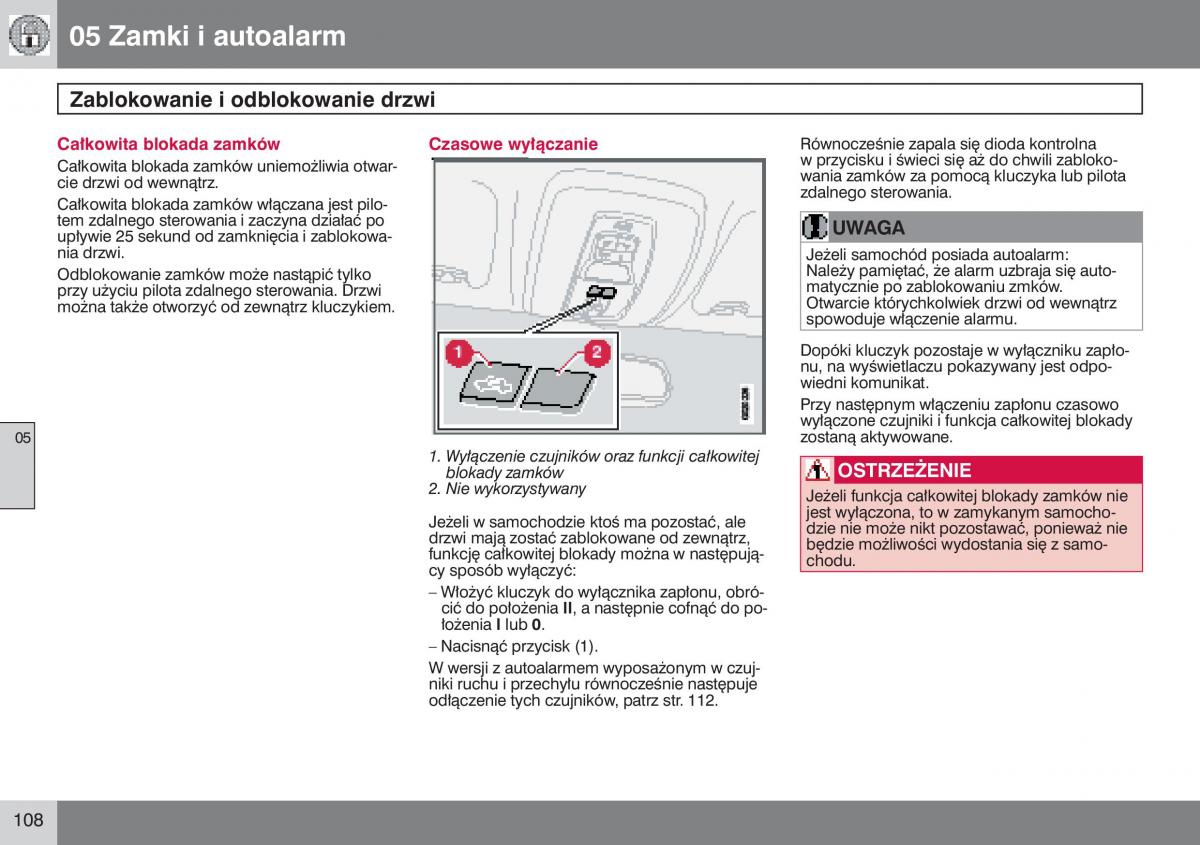 manual  Volvo S40 II instrukcja / page 109