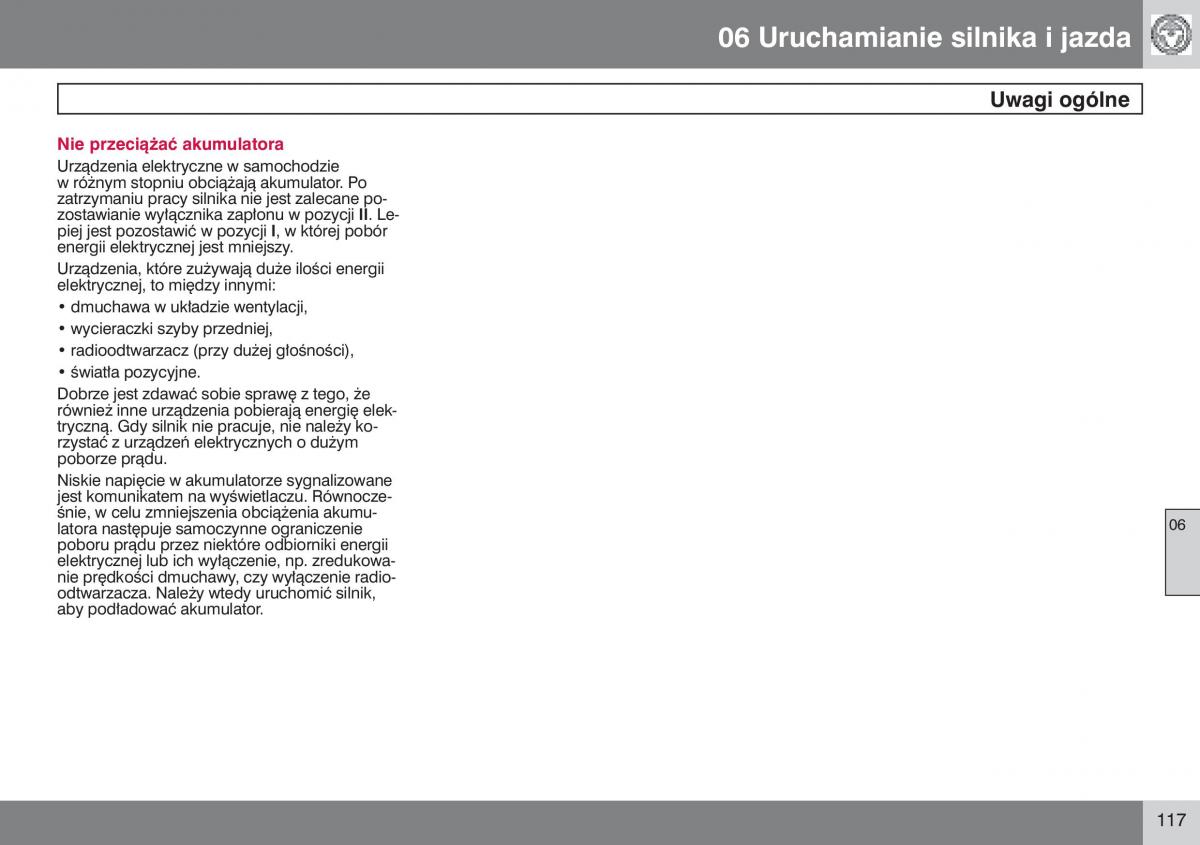 Volvo S40 II instrukcja obslugi / page 118