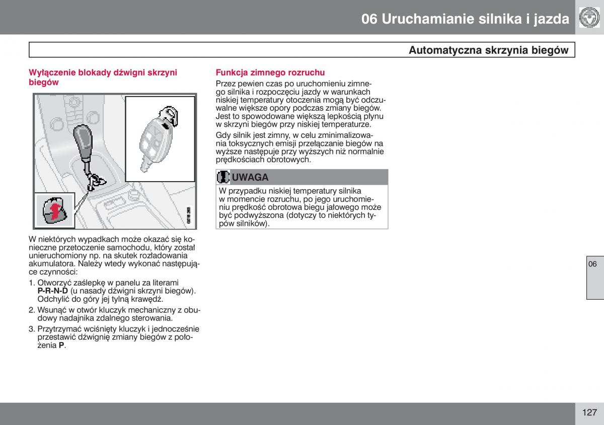 Volvo S40 II instrukcja obslugi / page 128