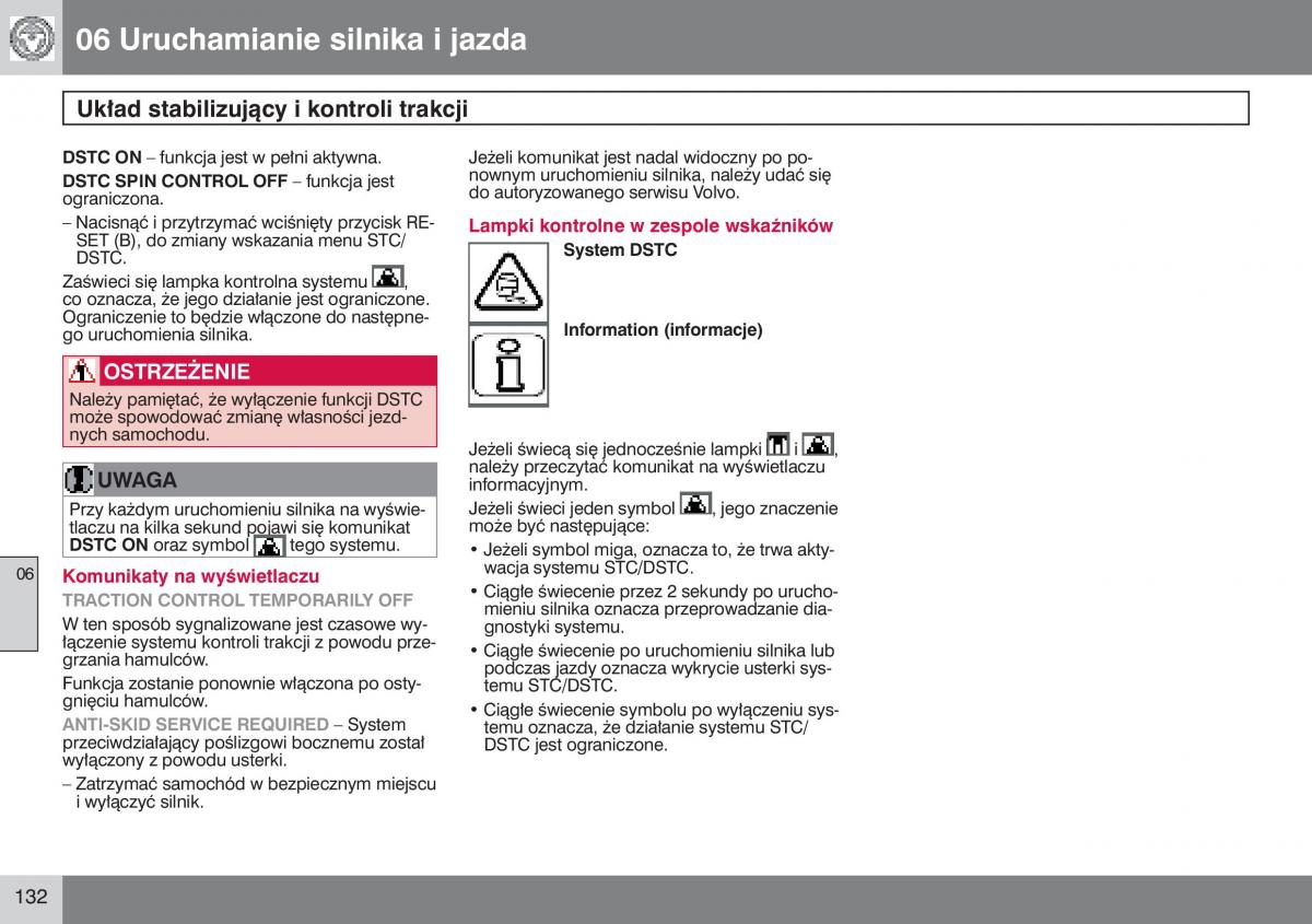 manual  Volvo S40 II instrukcja / page 133