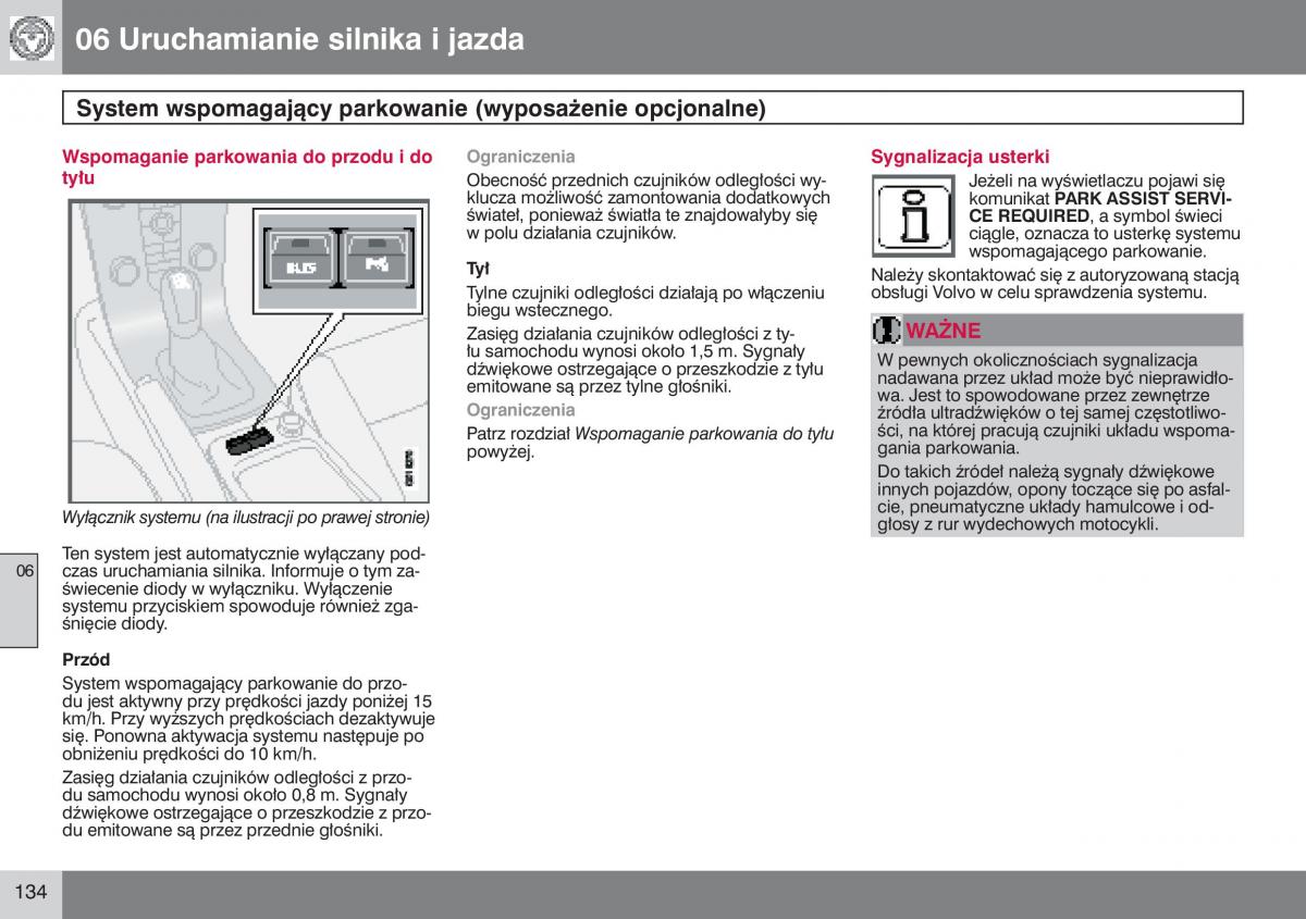 manual  Volvo S40 II instrukcja / page 135