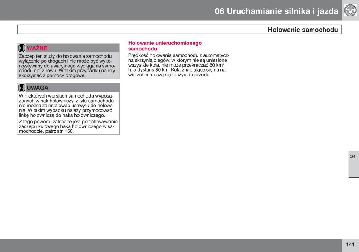 manual  Volvo S40 II instrukcja / page 142