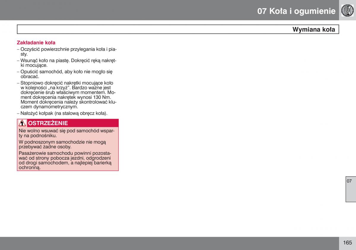 manual  Volvo S40 II instrukcja / page 166