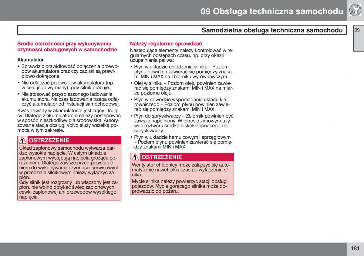 manual  Volvo S40 II instrukcja / page 182