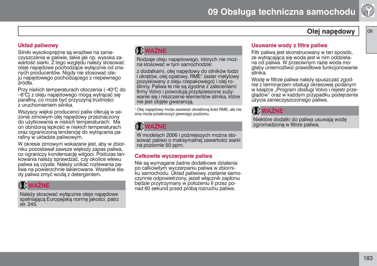 manual  Volvo S40 II instrukcja / page 184