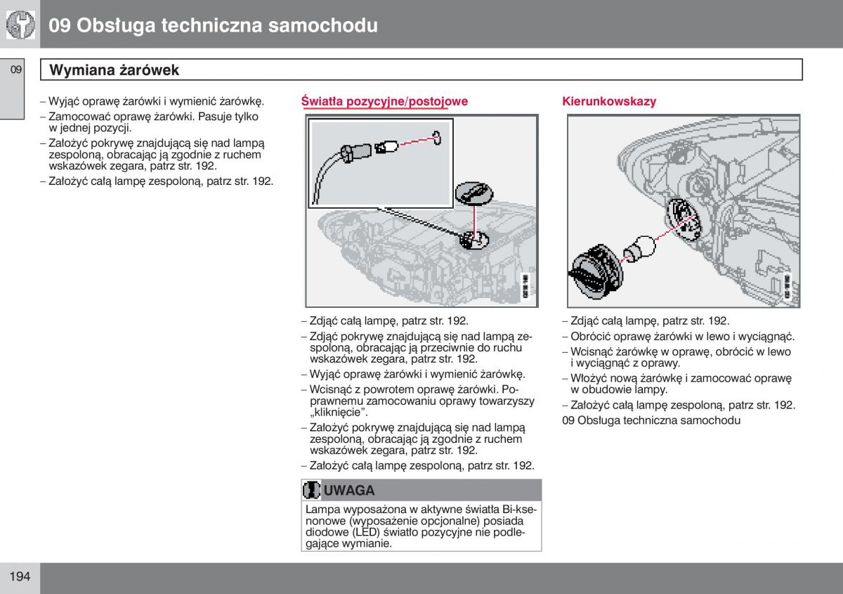 Volvo S40 II instrukcja obslugi / page 195