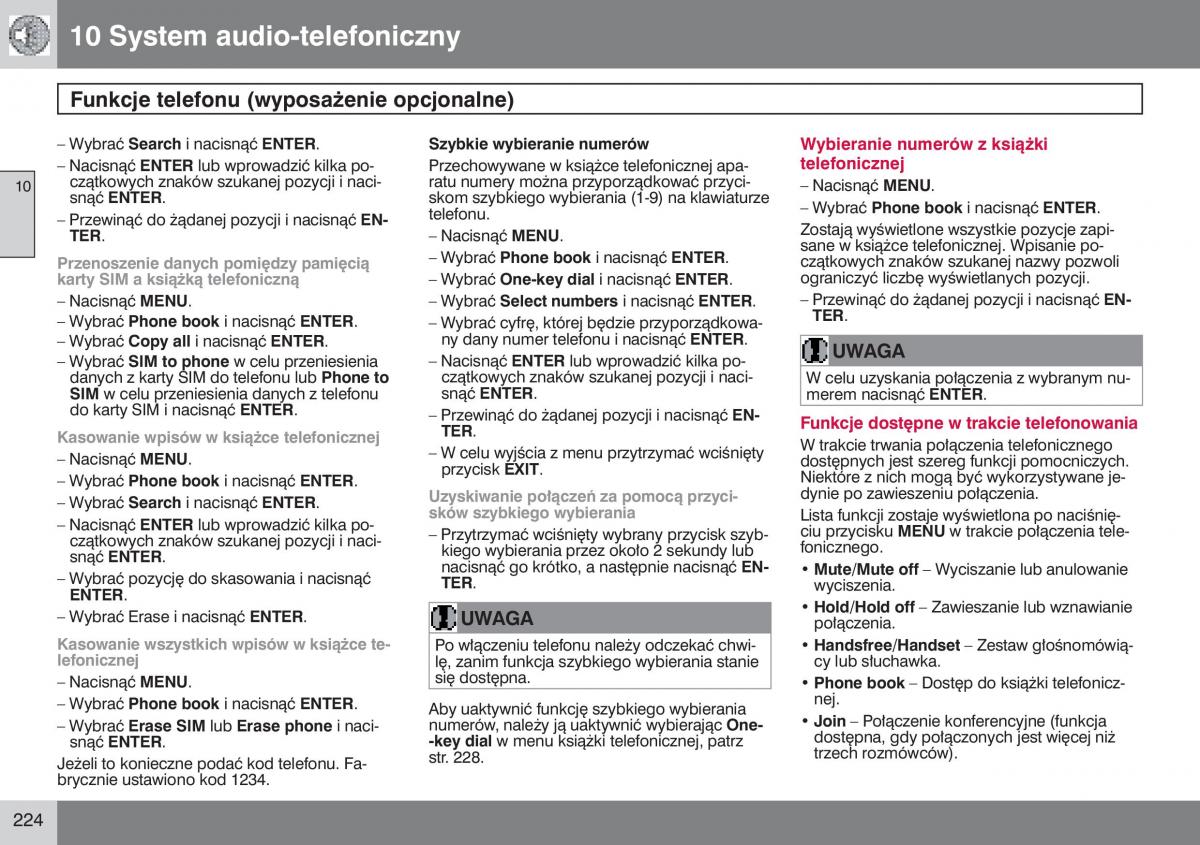 manual  Volvo S40 II instrukcja / page 225