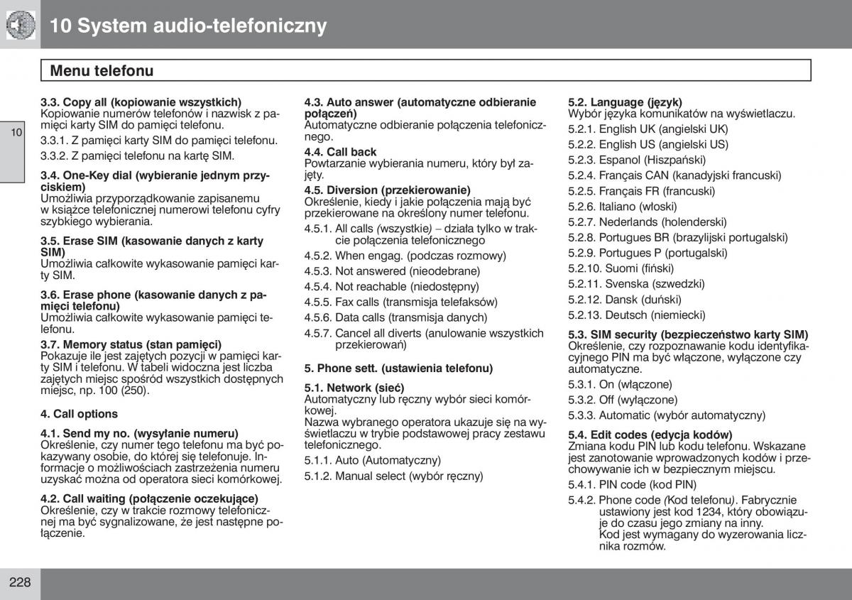 manual  Volvo S40 II instrukcja / page 229