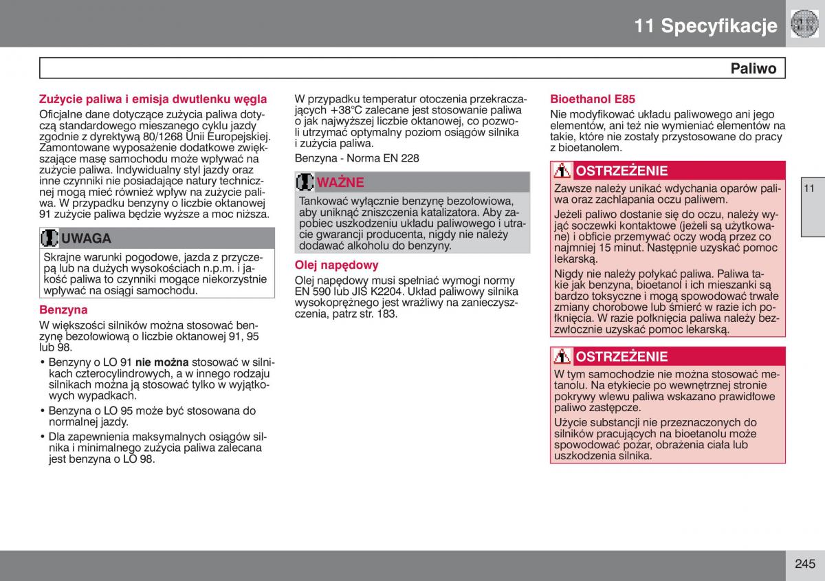 Volvo S40 II instrukcja obslugi / page 246