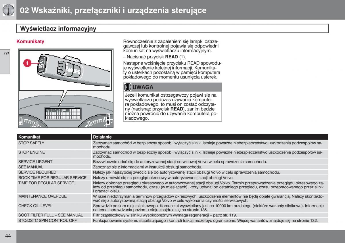 manual  Volvo S40 II instrukcja / page 45