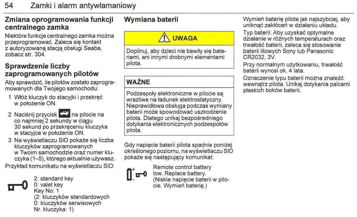Saab 9 3 II 2 YS3F instrukcja obslugi / page 56