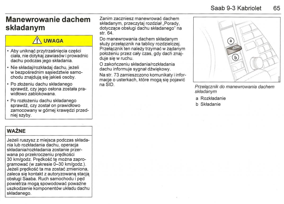 Saab 9 3 II 2 YS3F instrukcja obslugi / page 67