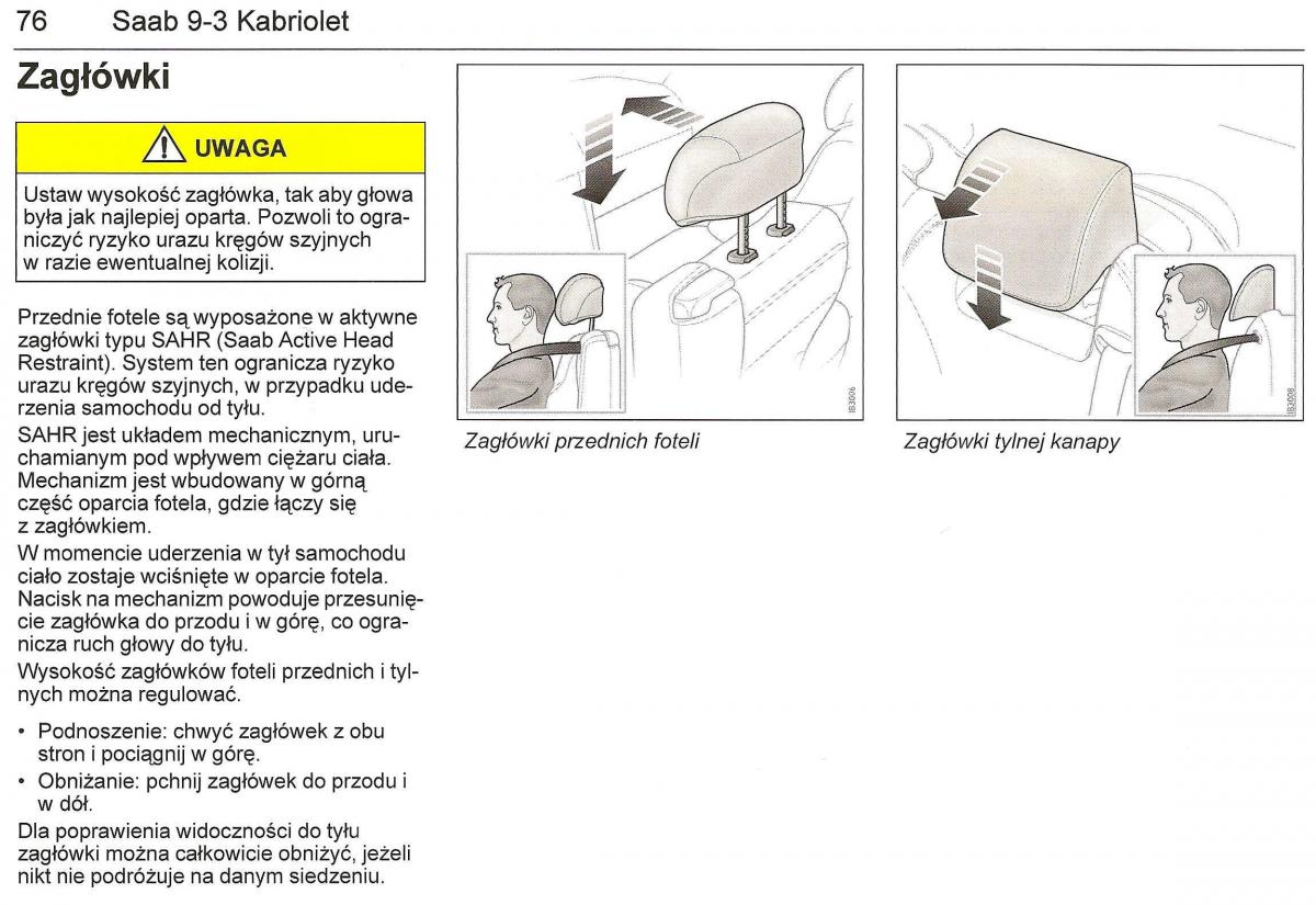 Saab 9 3 II 2 YS3F instrukcja obslugi / page 78