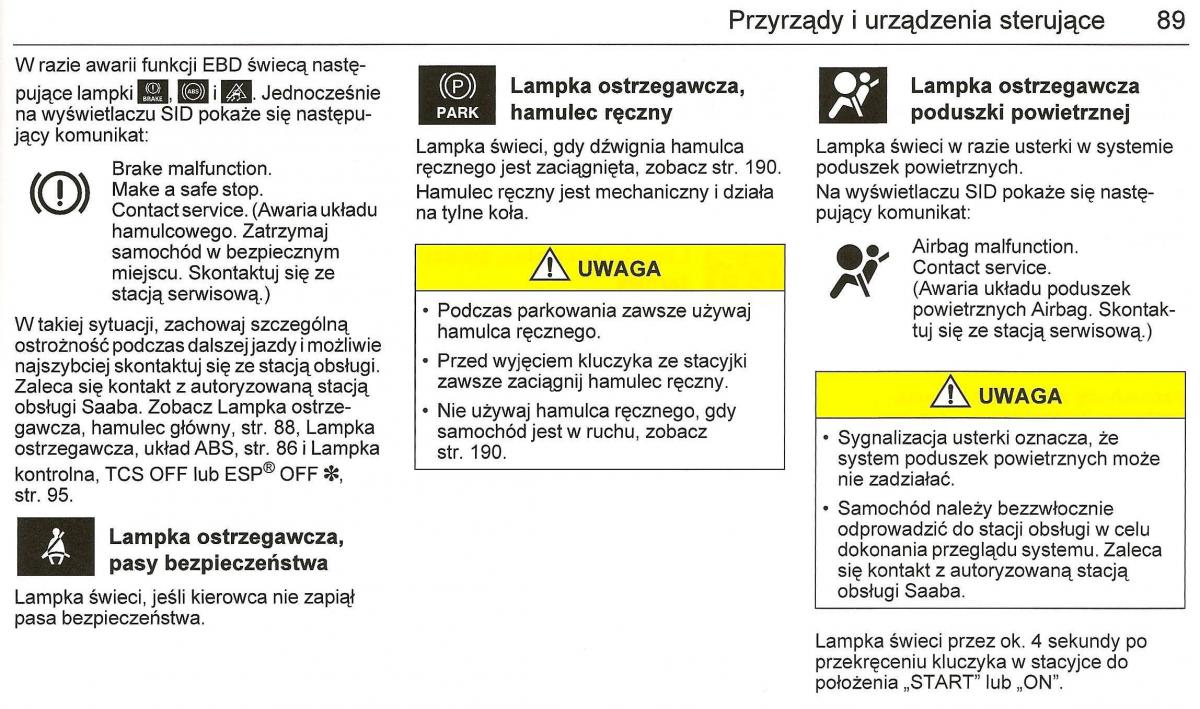 Saab 9 3 II 2 YS3F instrukcja obslugi / page 91