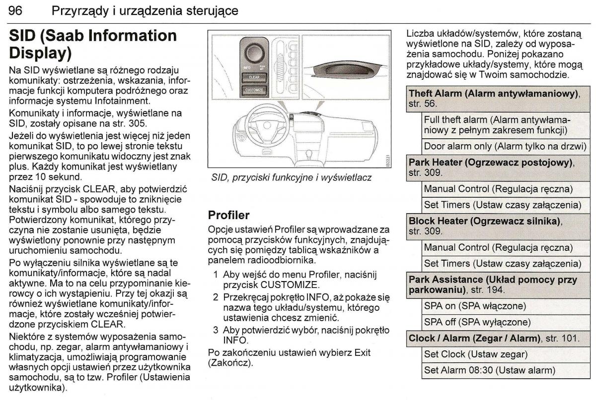 Saab 9 3 II 2 YS3F instrukcja obslugi / page 98