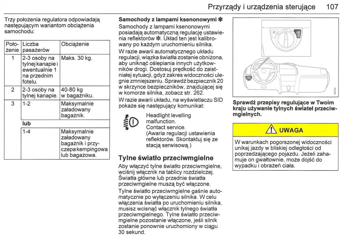 Saab 9 3 II 2 YS3F instrukcja obslugi / page 109