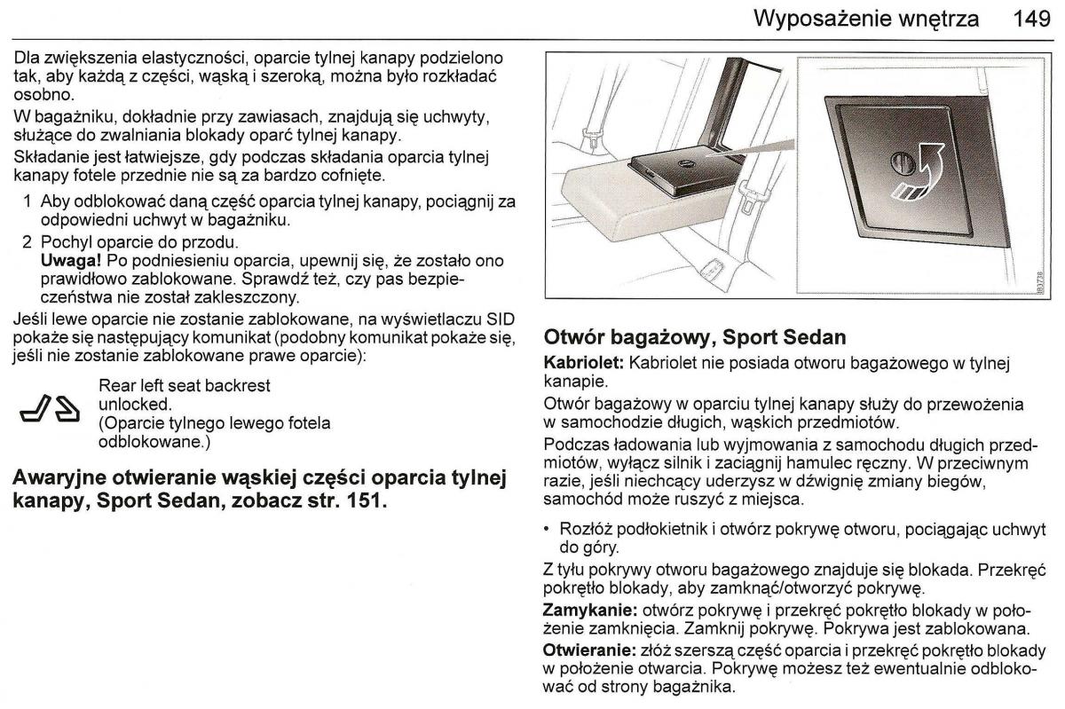 Saab 9 3 II 2 YS3F instrukcja obslugi / page 151