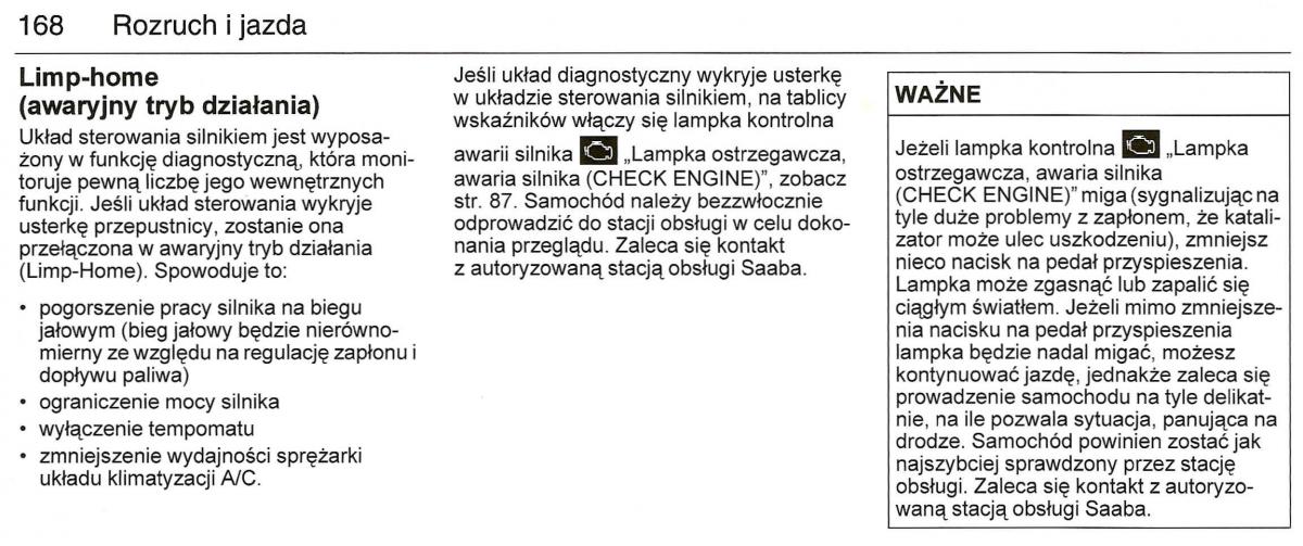 Saab 9 3 II 2 YS3F instrukcja obslugi / page 170