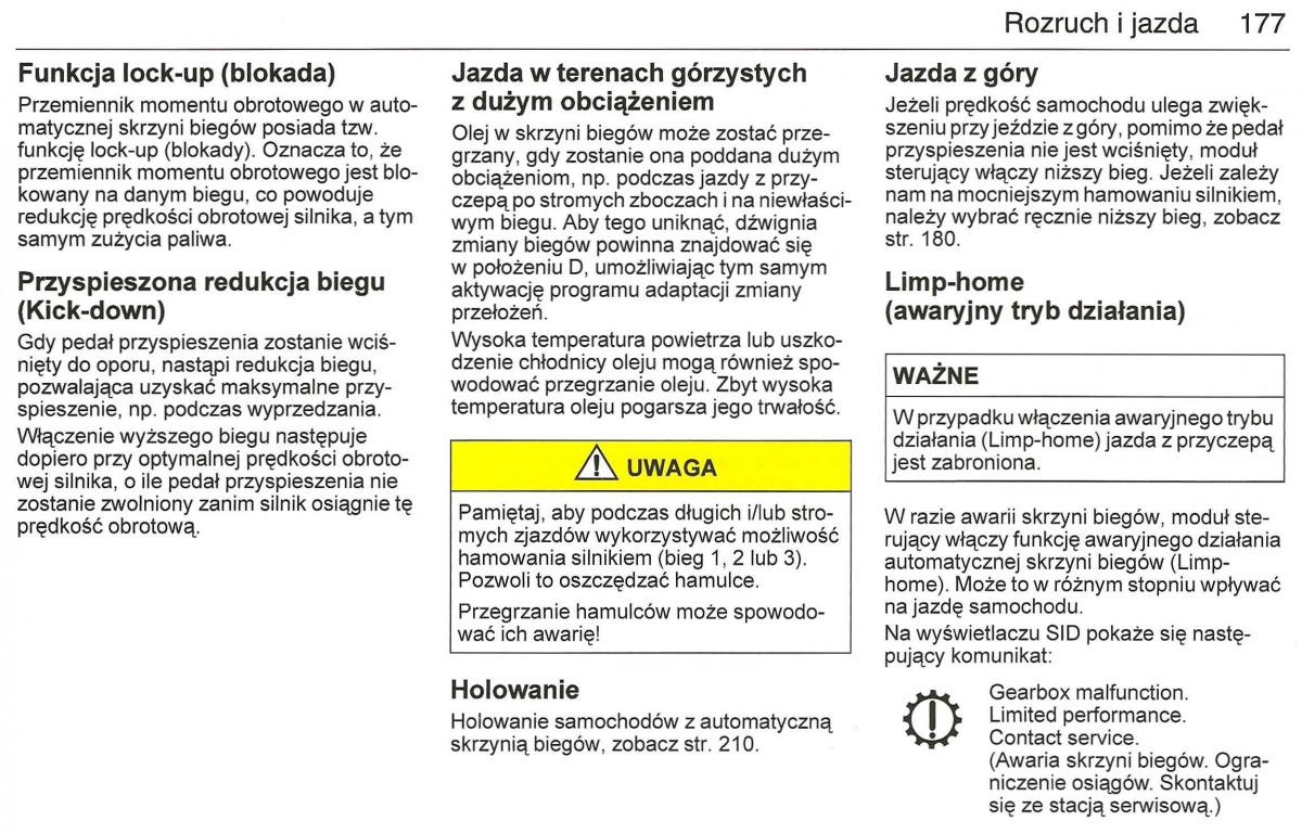 Saab 9 3 II 2 YS3F instrukcja obslugi / page 179