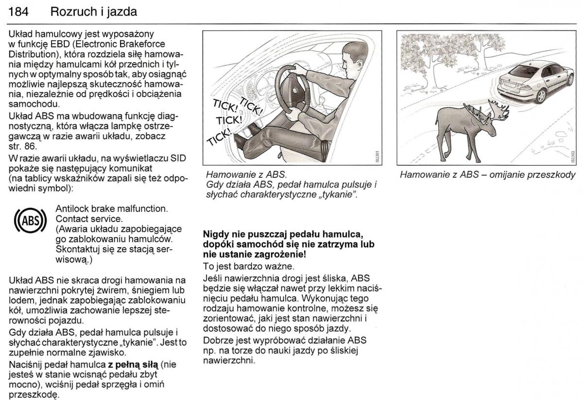 Saab 9 3 II 2 YS3F instrukcja obslugi / page 186