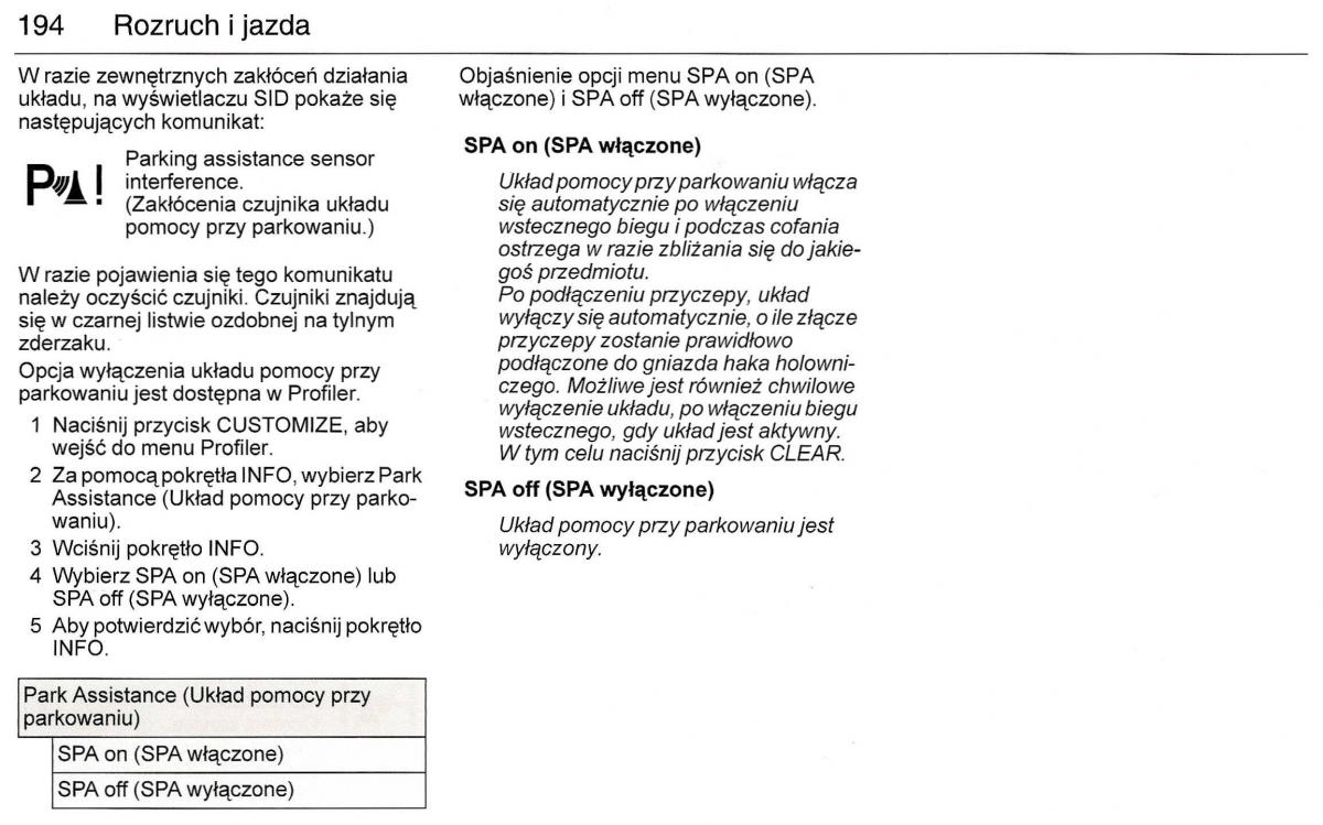 Saab 9 3 II 2 YS3F instrukcja obslugi / page 196