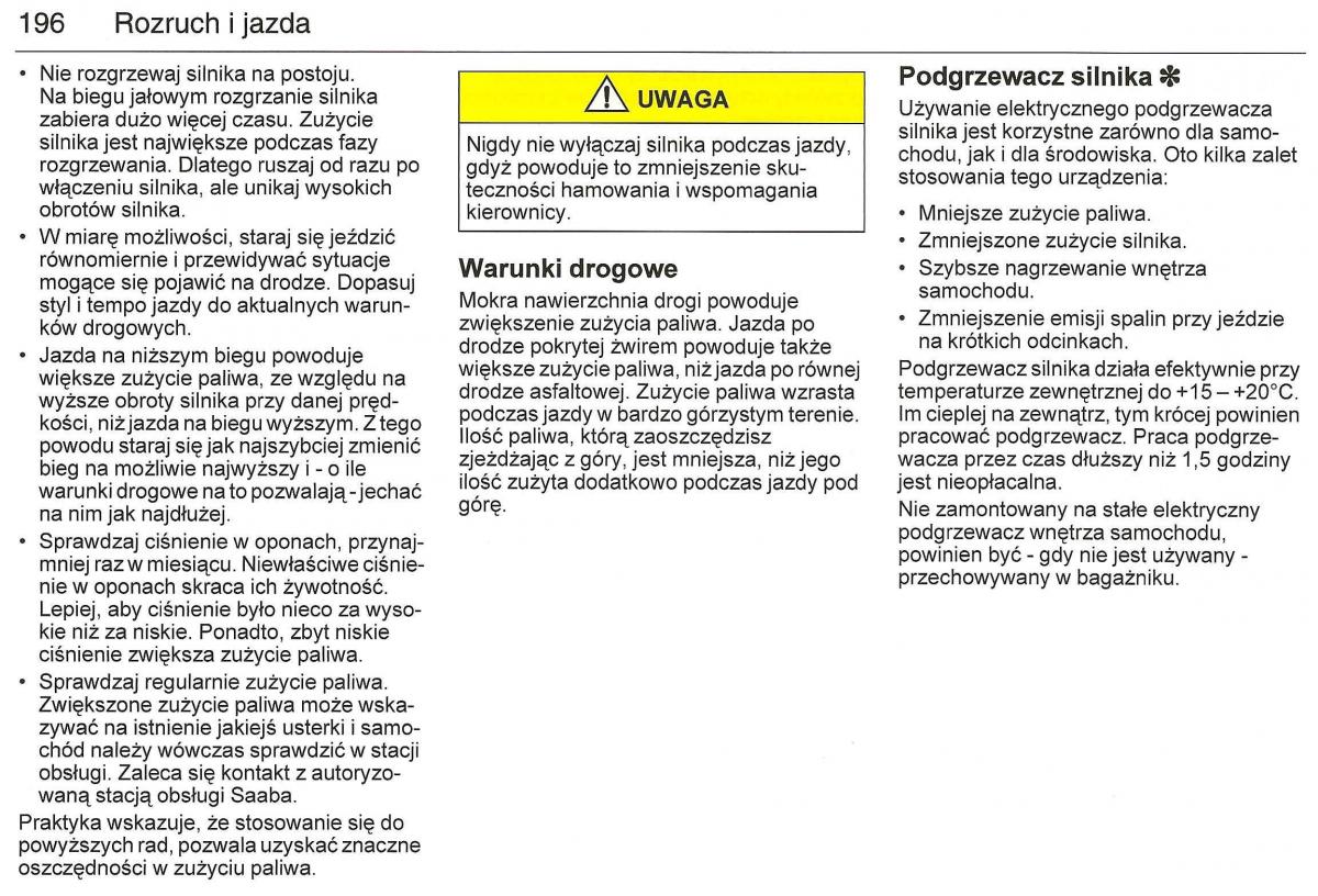 Saab 9 3 II 2 YS3F instrukcja obslugi / page 198