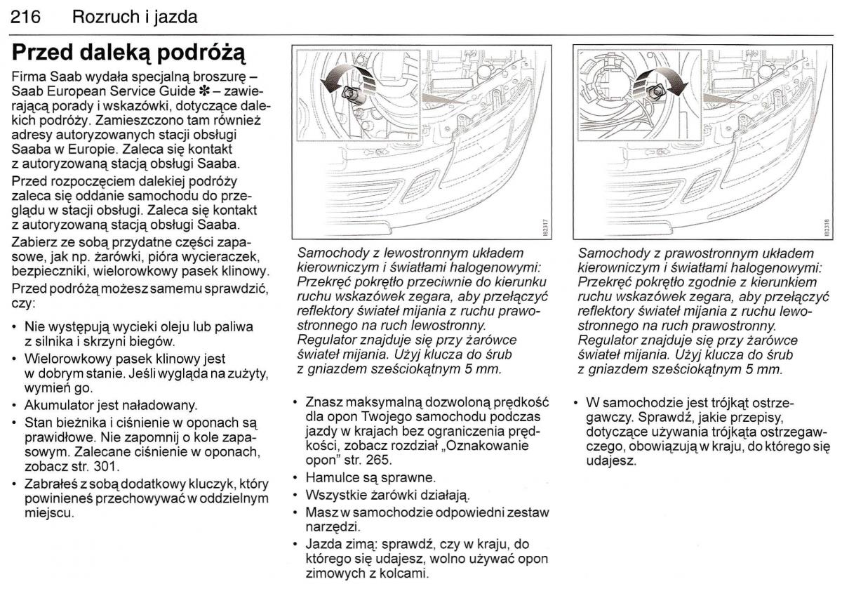 Saab 9 3 II 2 YS3F instrukcja obslugi / page 218