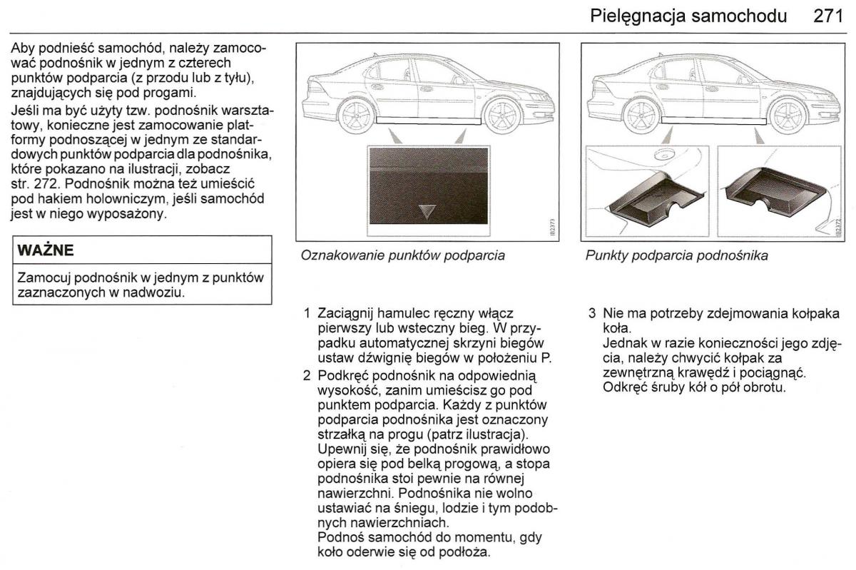 Saab 9 3 II 2 YS3F instrukcja obslugi / page 273