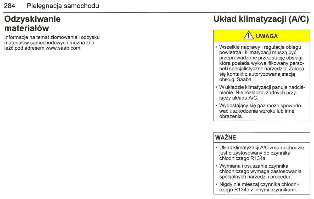 Saab 9 3 II 2 YS3F instrukcja obslugi / page 286