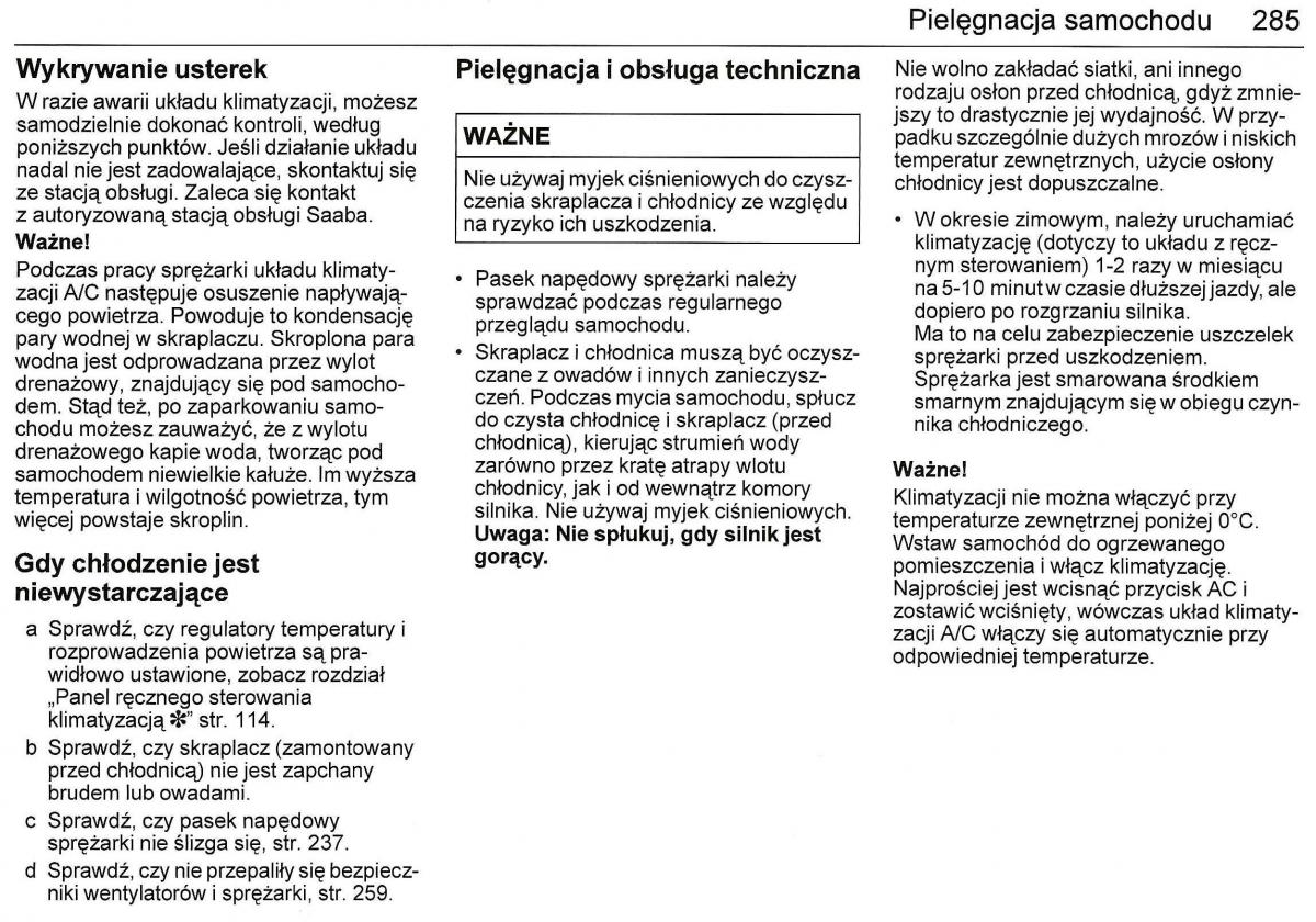 Saab 9 3 II 2 YS3F instrukcja obslugi / page 287