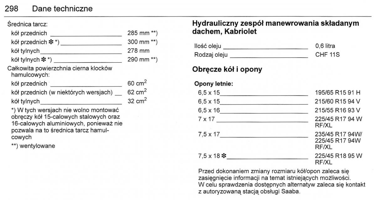 Saab 9 3 II 2 YS3F instrukcja obslugi / page 300