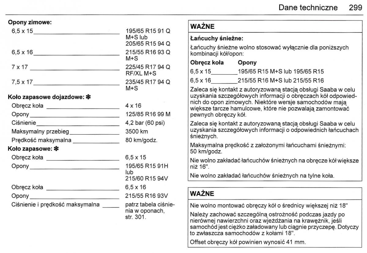 Saab 9 3 II 2 YS3F instrukcja obslugi / page 301