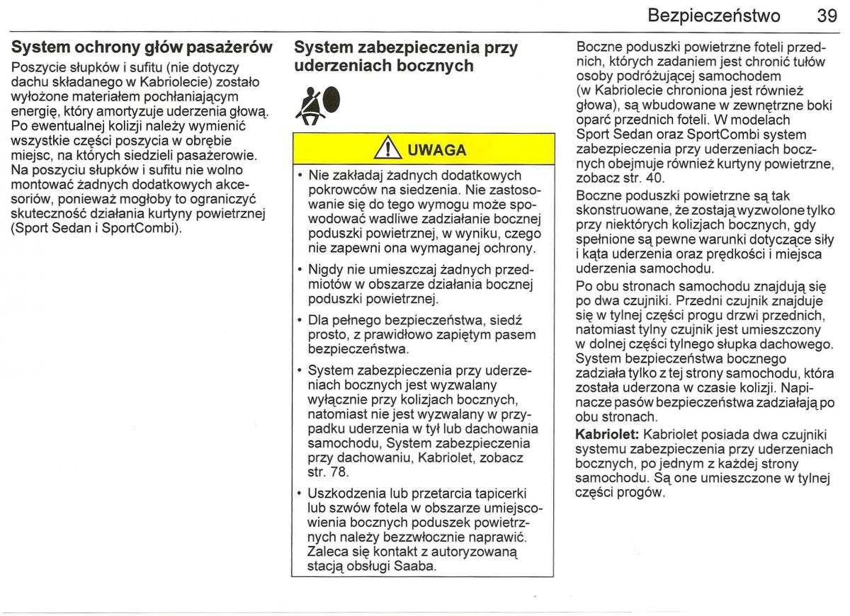 Saab 9 3 II 2 YS3F instrukcja obslugi / page 41